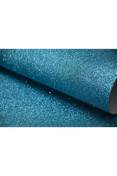 Lino Glitter Cardboard 250 Gr5 Pieces Blue (50X70 CM)-sim Non-Spill