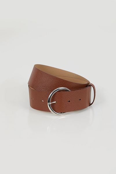 Bigdart Curea de damă din piele artificială cu cataramă maro 010124