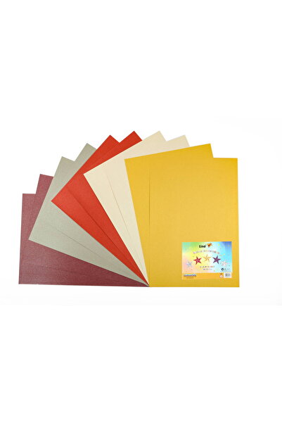 Lino Sedefli Karton 230 Gr. 5 Renk 10lu (49X69 CM.)