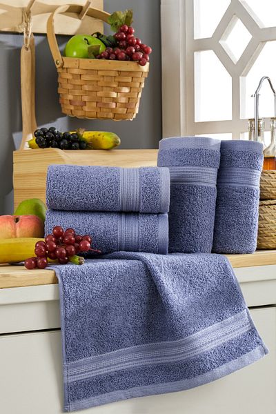 TABEA HOME Rei 5-Piece Towel Set - 100% Eksta Soft and High Absorbency 35x35 cm