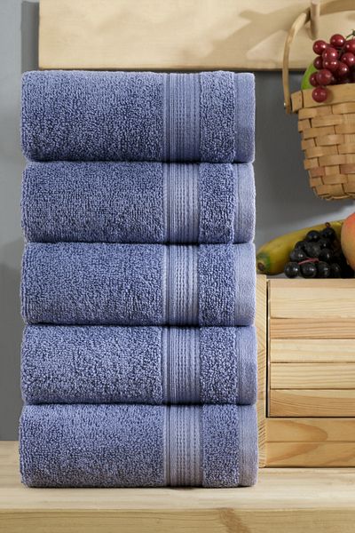 TABEA HOME Rei 5-Piece Towel Set - 100% Eksta Soft and High Absorbency 35x35 cm