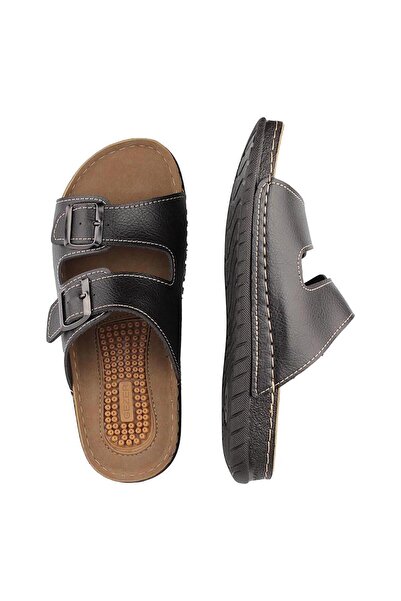 GEZER 12545 Чорні щоденні літні чоловічі капці