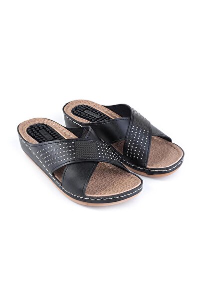 GEZER 11259 Papuci negri pentru femei zilnice