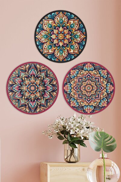 UNT Σετ ζωγραφικής UV Printing Colorful Mandala 3 τεμαχίων v2 30 εκ.