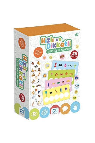 CA Games لعبة الإدراك البصري والتطابق التعليمية المكونة من 28 قطعة للأطفال بع...