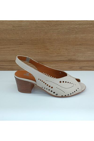 Venüs 1857225 Μπεζ γνήσιο δέρμα casual γυναικεία σανδάλια