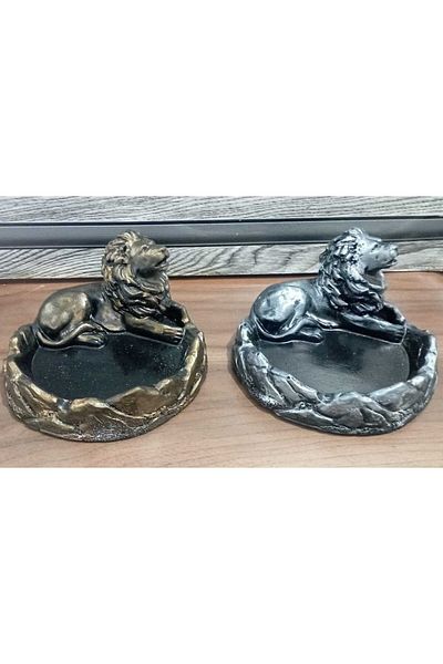 HUNATASARIM Decorative 2-Piece Lion Ashtray