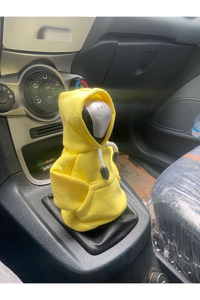 Detay Gear Fleece Yellow Color Car Interior Accessory Gear Shift Accessory Special for Color Lovers