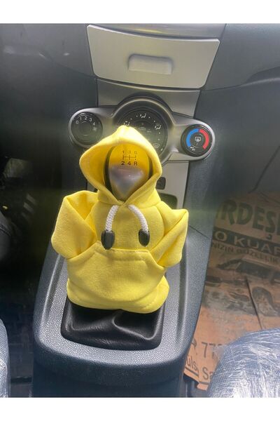 Detay Gear Fleece Yellow Color Car Interior Accessory Gear Shift Accessory Special for Color Lovers