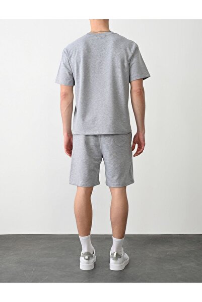 WEAR Pamuklu Tişört ve Şort Takımı Gri