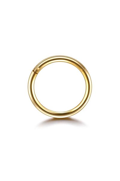 Jaida Moda Unisex Gold 316l Surgical Steel Hinged Ring Tragus-Helix Piercing