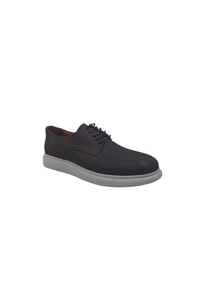 Zerhan Modesa 249 Ανδρικά παπούτσια με καφέ κορδόνια Nubuck Δερμάτινα casual