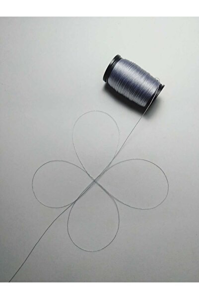 Eskişehir hobi sanat 60 μέτρα Ασημί Γκρι Κορδόνι Προσευχής - 0,2 Χιλιοστά