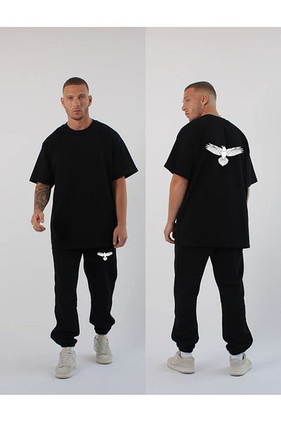 Guillermo Σετ ανδρική φόρμα oversize σε μαύρο χρώμα