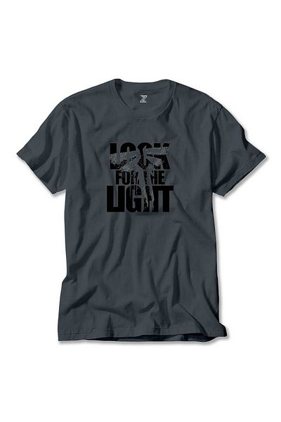 Z zepplin The Last Of Us Look for The Light Text Smoked T-Shirt