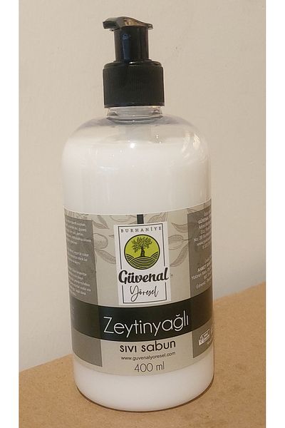 Burhaniye Güvenal Yöresel Safe Liquid Olive Oil Soap 400 ml (MADE FROM 0.8 DIZEAM EATING OLIVE OIL.)