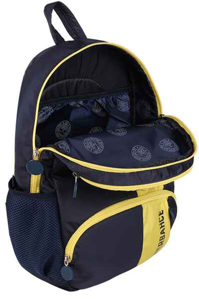 Fenerbahçe Ліцензований рюкзак з кольоровим логотипом і жовтою смужкою, 2 відділення, 24738, темно-синій