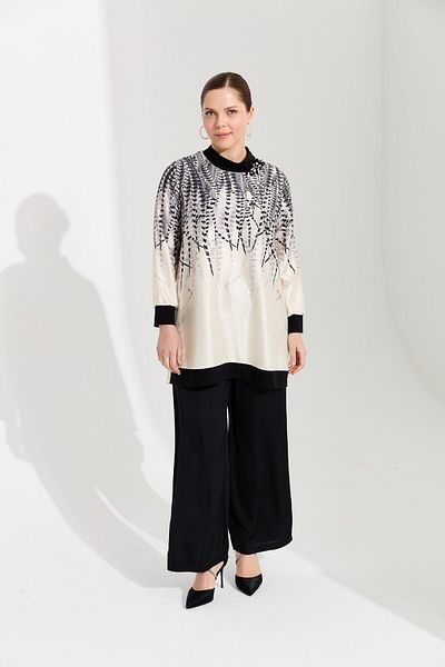 FUAT GÜRSEN Fuat Gürşen 1321 Jacquard and Collar Detailed Tunic