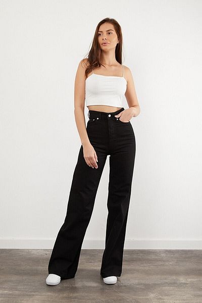 geenz manifacture Bella Donna Lycra Blugi cu picioare largi - Blugi largi