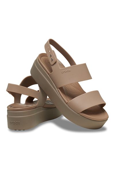 Crocs Brooklyn Low Wedge Kadın Terlik 206453-2el Latte/mushroom