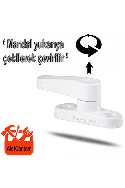 ALETÇANTAM PVC Child Safety Latch Window Lock White Metal-zamak