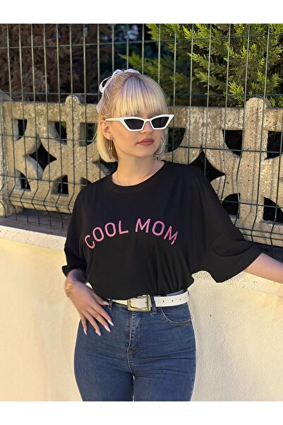 NİCE Μπλουζάκι Oneoctobeer Cool Mom με τύπωμα oversized