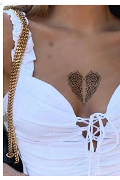 petit bijou Unisex Melek Kanadı Geçici Dövme,omuz,sırt,kol,göğüs Arası Dövme Tattoo