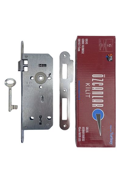 ÖZCANLAR KİLİT OVAL 45mm Recessed Interior Door ROOM Lock (ROOM)(18mmx45mm)