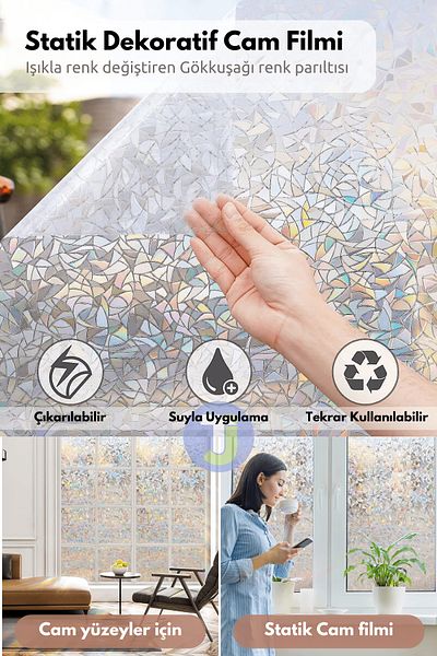 Technojet Film de acoperire din sticlă cu model static mată pentru cabină de duș Folie decorativă pentru birou 60cmx100cm