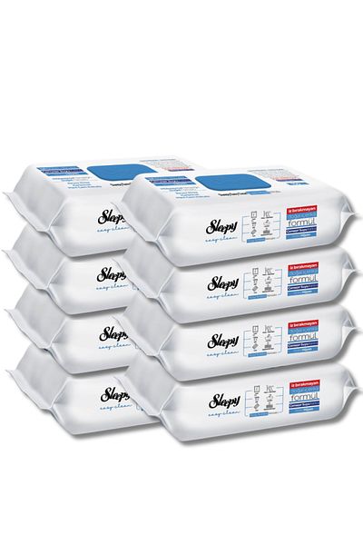 Sleepy Easy Clean Bleach Added Surface Cleaning Towel 8x100 (800 SHEETS) Intermop Slim Glass Cloth