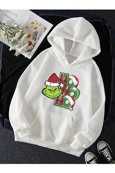 POPULUS Hanorac cu glugă Grinch Hohoho de Anul Nou
