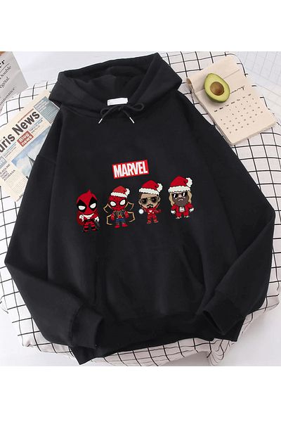 POPULUS Hanorac cu glugă de Anul Nou Marvel