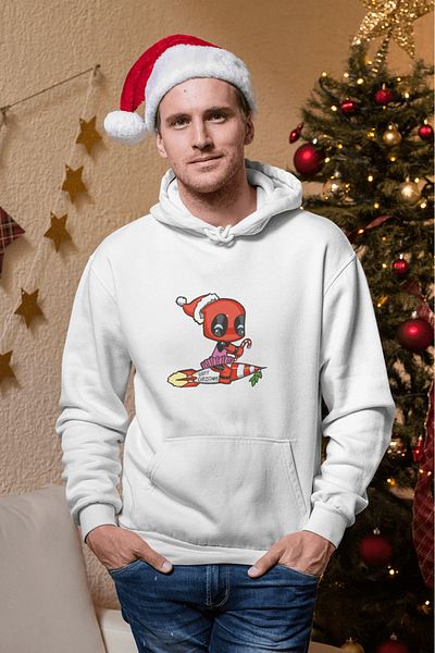 POPULUS Суитшърт с качулка Deadpool New Year