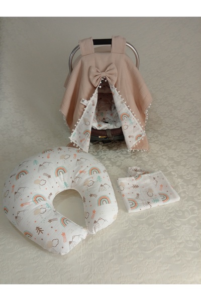 Wenaris Çift taraflı Puset Örtüsü Puset Minderi emzirme önlüğü ve emzirme yas...