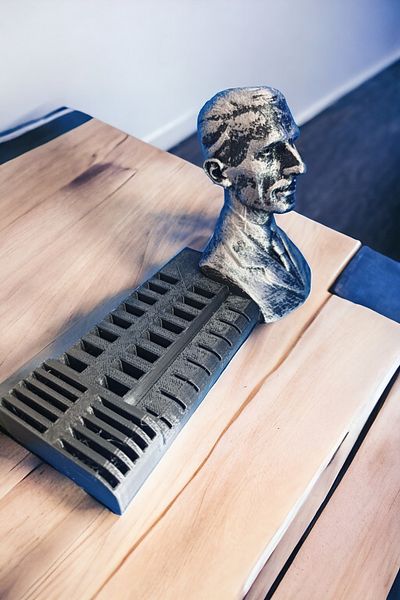 a life in games Nikola Tesla 3D Figured Belve and Card Organizer - Usb/Sd Memory