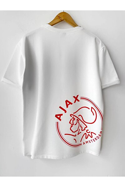 Wolters Outdoors Erkek AJAX Oversize Baskılı Pamuklu Bisiklet Yaka Kısa Kollu T-shirt