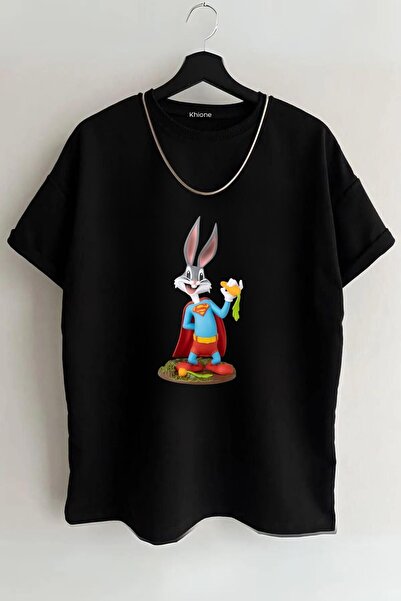 Massgai Unisex majica kratkih rukava sa štampanim dizajnom Bugs Bunnyja, 100%...