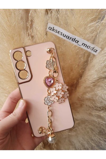 Aksesuarda Moda حافظة سامسونج S21 PLUS المتوافقة مع قطع الليزر المزخرفة بالزهور