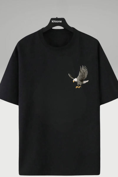Massgai Unisex Eagle Štampano 100% pamuk T-shirt