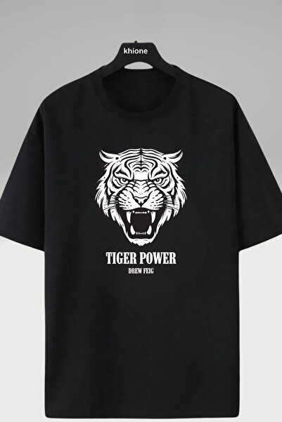 Massgai Unisex dizajn Tigar Power Štampano 100% pamuk T-shirt