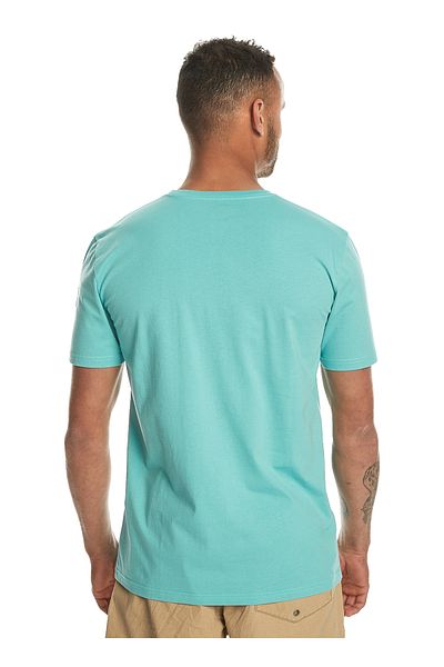 Quiksilver Men's Blue Printed T-Shirt - O Neck, Standard Fit Eqyzt07657_Mw Mini Logo Ss