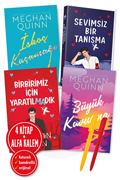 Ren Kitap Meghan Quinn 4 KİTAP SET-İskoç Kaçamağı Büyük Kavuş Birbiri İçin Ya...