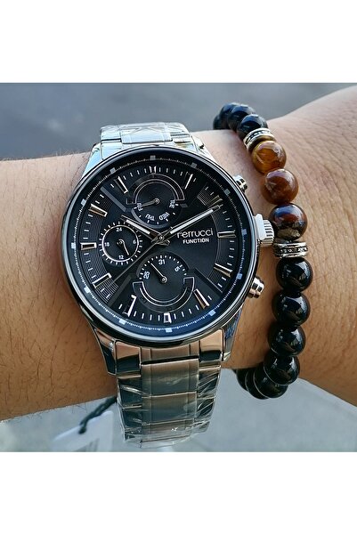 Ferrucci Erkek Kol Saati Bileklik Hediyeli 3 Atm Su Geçirmez Fonksiyonları Ak...