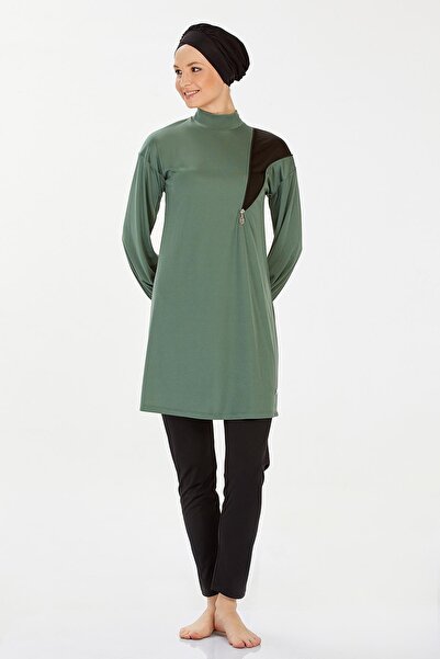 ROZAMAY ZIPPER DETAILED TESETTURY SWIMSUIT