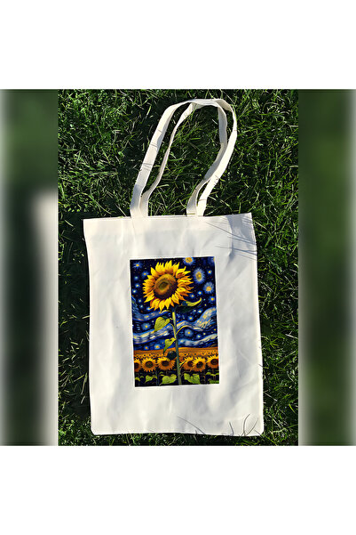 Boom town υφασμάτινη τσάντα ηλίανθου