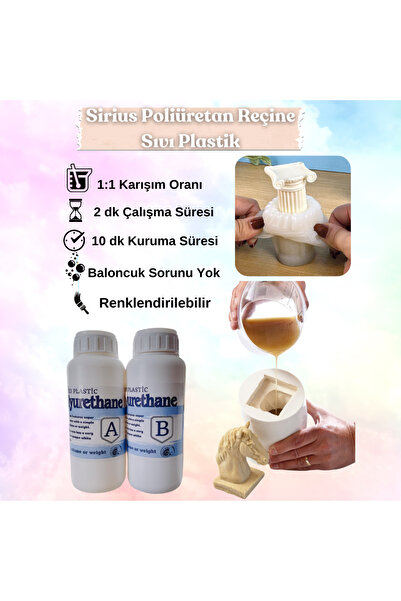 Sirius Hobi Sirius Poliüretan Reçine Sıvı Plastik 1 kg