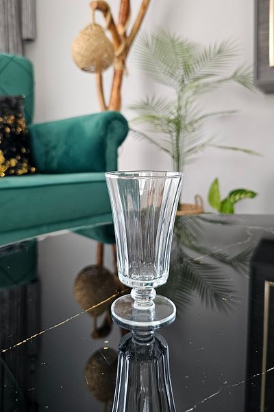 Paşabahçe Set of 6 Coffee Water Glasses |   Standing Coffee Side Presentation Cup |   Soft Drink Glass with Stand 130 Cc