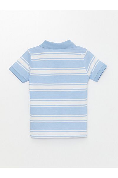 LC Waikiki Polo Neck Short Sleeve Striped Baby Boy T-Shirt