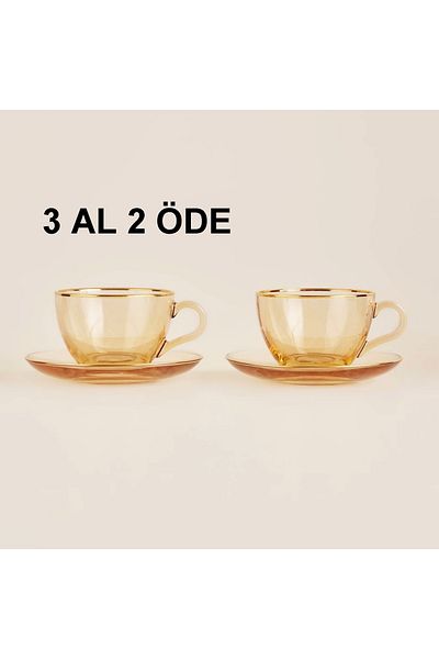 Paşabahçe 2-Person Yellow Teacup 240cc