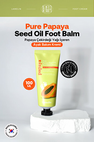 Lamelin Papaya Çekirdeği Yağı İçeren Ayak Bakım Kremi Lamelin Papaya Foot Balm Cream 100 ml